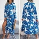 thumbnail image 4 of Vestido largo elegante informal de verano y primavera con botones y manga larga para mujer, tipo cárdigan, para cubrirse, con flores, tallas M a XXL, 4 of 5