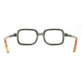 thumbnail image 4 of Hipster Vintage Styling Rod Arm Narrow Rectangle Sunglasses Slate Clear, 4 of 4