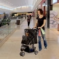 thumbnail image 4 of VIVO Black 3 Wheel Pet Stroller / Cat & Dog Foldable Carrier Strolling Cart, 4 of 8