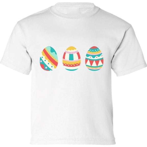 Colorful Blue Eggs Kids Easter Graphic Shirt - Happy Easter Day Toddler Tees for Kids - Outfit Toddler Boys Girls T-Shirt Gifts