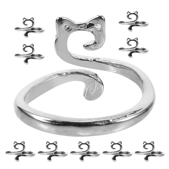 HOKARUA 12Pcs Crochet Ring Crochet Tension Ring Crochet Ring for Finger Crochet Rings Knitting Ring