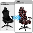 thumbnail image 4 of Uorisanigo Ladybug Gaming Chair Covers for Women Removable Game Chair Slipcovers with 2 Armrest Covers Stretchable Rotating Chair Cover for Office Gift for Friends, 4 of 8