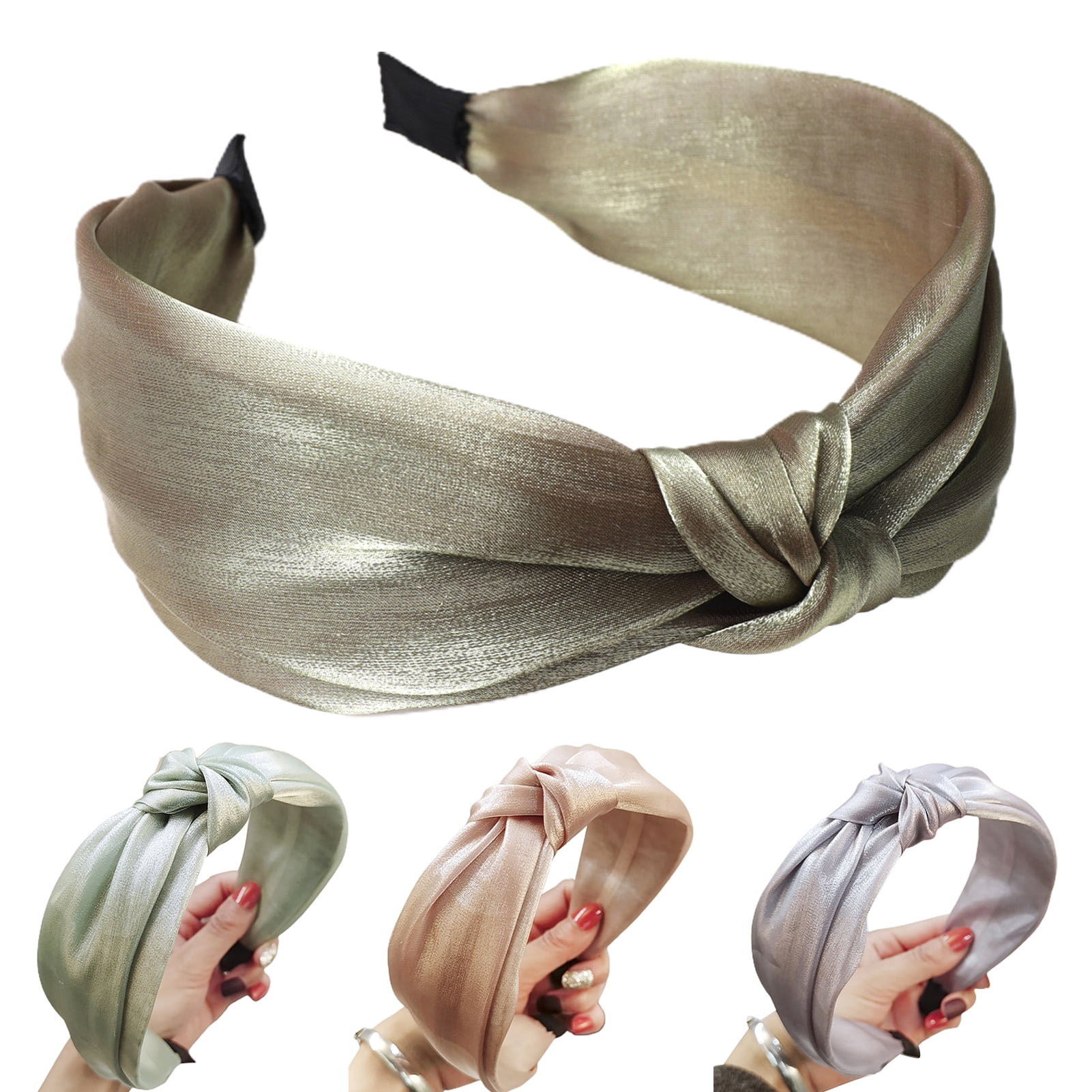 2PCS Fashion Women's Cross Knot Fabric Headband Tie Hairband Hair Accessories 
