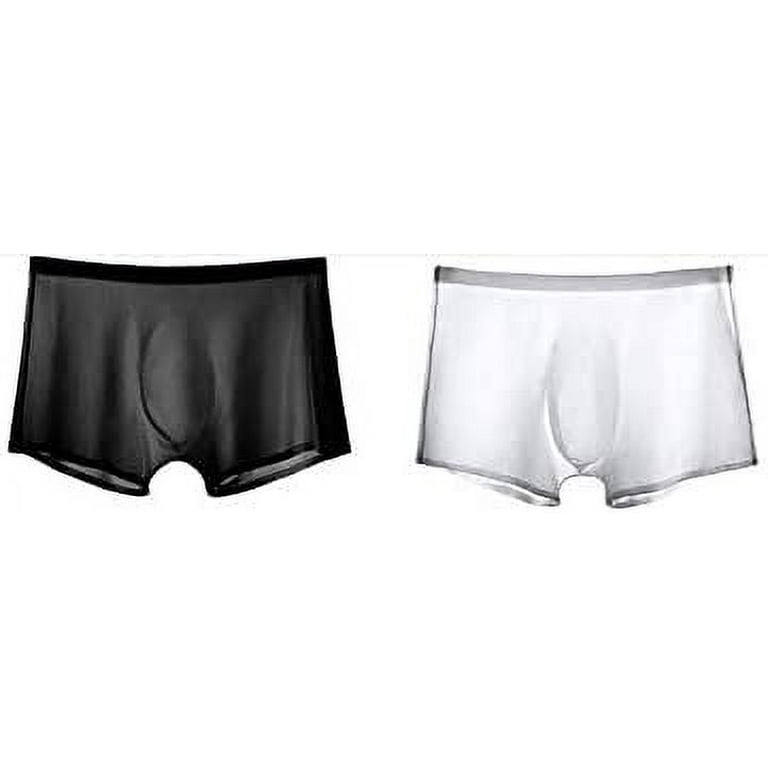 Men's Ultra Thin Silky Semi-transparent Boxer Shorts Ice Silk