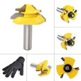 thumbnail image 4 of Tongue and Groove Router Bit Tool Set 1/2 Inch Shank with 45°Lock Miter Bit 1/2 Inch Shank T Shape Milling Cutter for Doors Tables Shelves DIY Woodworking and More, 4 of 5