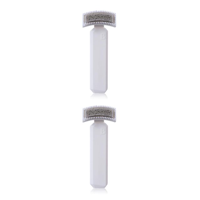 Toystoory Cepillo dispensador de detergente mango largo recargable fregador reemplazable antiarañazos utensilios de cocina desmontables Blanco 2piezas