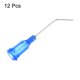 thumbnail image 3 of 12uds Punta Dispensadoras Agujas, 22 Calibre 45 Grados Dobladas Dispensadoras Puntas 1" Extremo Aguja Dispensadora para Aceite o Pegamento Aplicador, Azul, 3 of 5