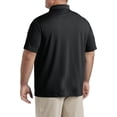 thumbnail image 2 of Big and Tall Essentials by DXL Men's Solid Golf Polo Shirt, Black, 6XLT, 2 of 6