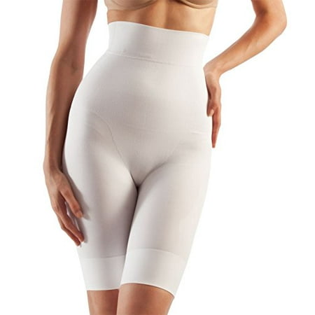 Tummy Flatting & Butt enhancing High Waist Compression Shorts. Microfiber Shape Wear. For Slimmer Look & After Cosmetic Surgery. Post-Op Garments. Fine Italian Made Quality & Style(Med.