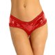 thumbnail image 4 of Lencería para damas Bragas eróticas para mujer Entrepierna abierta Sexo Aspecto mojado Ropa interior porno Charol Encaje Espalda en V Mini Briefs para mujer, 4 of 4