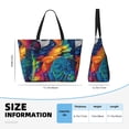 thumbnail image 4 of Honeii Vibrant Rainbow Parrot Fantasy for Tote Bag with Adjustable Strap,Beach Bag, Waterproof Sandproof Beach Tote Bag, Large Capacity Foldable Beach Bags, 4 of 7