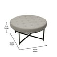 thumbnail image 5 of Flash Furniture Ashton Linen Tufted Ottoman Gray/Black Frame (WXTY104GRYLNBLK), 5 of 13