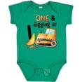 thumbnail image 3 of Inktastic One and Digging It Bulldozer 1st Birthday Boys or Girls Baby Bodysuit, 3 of 5