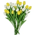 thumbnail image 6 of 20pcs /24pcs Artificial Tulips Flowers Fake Faux PU Tulip Bouquet Real Touch Flower Arrangement for Home Room Office Party Wedding Decoration Excellent Gift Idea for Mothers Day, 6 of 7