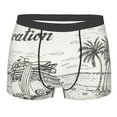 thumbnail image 4 of Goofa Summer Vacation Scene With Camping Van Printed Men's Boxer Briefs Underwear, Moisture-Wicking Underwear, Trunk,Soft and Breathable Cotton Underwear-Small, 4 of 9