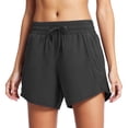 thumbnail image 2 of Gym Shorts Women High Waist Running Shorts for Lightweight Athletic Workout Shorts with Side Pockets and Zipper, 2 of 6