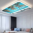 thumbnail image 2 of Ocean Beach Magnetic Fluorescent Light Covers for Ceiling Lights 2x4 Feet, Summer Coconut Coastal Sea Landscape Office Classroom Kitchen Drop Ceiling Light Covers Lighting Filters Shade Panel 4 Packs, 2 of 9
