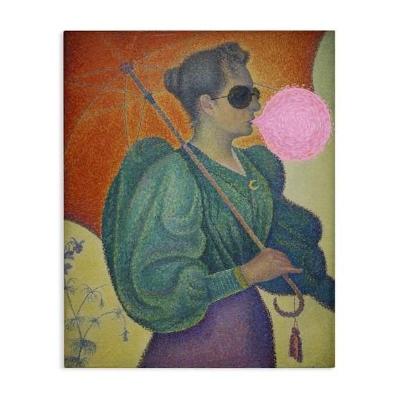 Stupell Industries Eclectic Impressionist Woman & Bubblegum Canvas Art, 16 x 20, by Lil' Rue