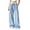 *Blue, variant on ClodeEU Women's Plaid High Waisted Wide Leg Pants ,Loose Fit Straight Floor Length Trousers for Summer Black,Women's Plus L