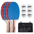 thumbnail image 1 of Set de tenis de mesa Franklin Sports para 4 jugadores con pala y pelota, 1 of 9