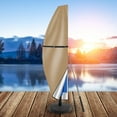 thumbnail image 2 of Patio Umbrella Cover - 210D Waterproof Outdoor Offset Banana Style Umbrella Cover - Fits Cantilever Offset Umbrella 7-11 Feet, 2 of 8