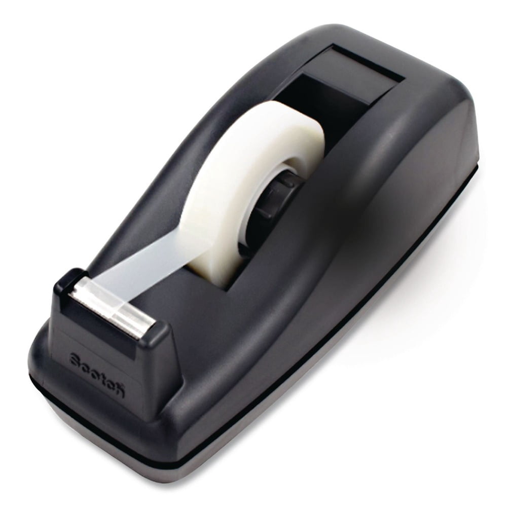 Scotch C-40 1 in. Core Attached Heavily Weighted Deluxe Desktop Tape Dispenser - Black