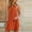 A0455-Orange, variant on QUINDOS Womens Dresses 2025 Sundress Crew Neck Sleeveless Casual Sun Dresses Summer Hollow Out Solid Color Halter Mini Above Knee Womens Dresses
