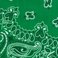 thumbnail image 2 of Carolina Hav-A-Hank Paisley Bandanna 22"X22"-Kelly Green, 2 of 2