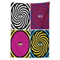 thumbnail image 3 of Ambesonne Psychedelic Tablecloth Rectangular Table Cover, Pop Art Hypnotic, 60"x90", Multicolor, 3 of 4