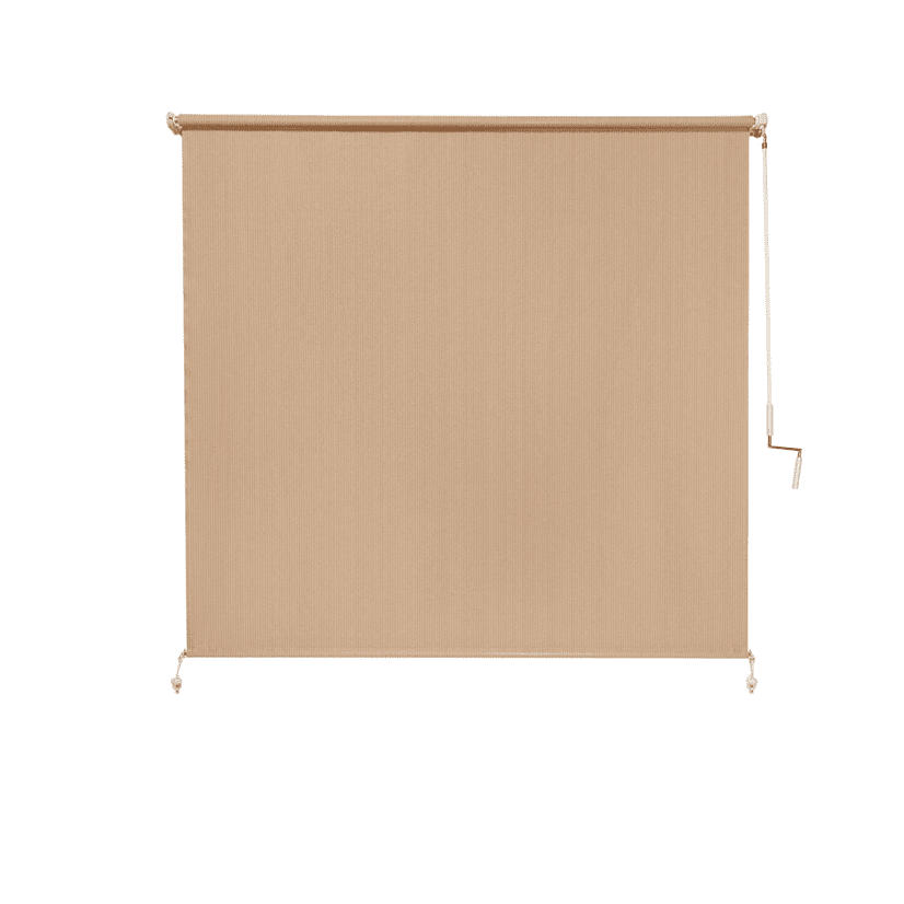 Coolaroo Wand Operated Outdoor Roller Shade, 80 UV Block, 6' x 6