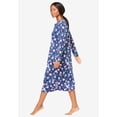 thumbnail image 3 of Dreams & Co. Plus Size Long-Sleeve Henley Print Sleepshirt, 3 of 6