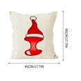 thumbnail image 3 of Hot6sl Liquidación de Ahorros de Verano Funda de Almohada Navideña con 26 Letras, Decoración Navideña para Sofá, Funda de Almohada con Borde de Lino Estampado, 3 of 5
