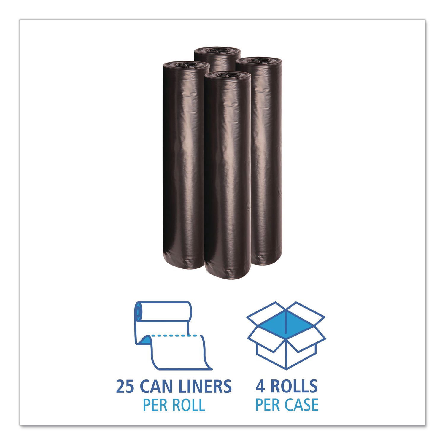 Boardwalk SH-Grade Perforated Trash Bags, 45-Gallon, 10 Bags, 10 Pack