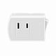 thumbnail image 1 of Interruptor enchufable Leviton 13A, balancín de doble polo, blanco, paquete de 1, 1 of 1