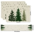 thumbnail image 3 of Kumdkd Christmas Table Runner & Placemat Set - Linen Print Party Decor (70.9x12.9in, 5Pcs) with Snowflake & Santa Claus Design‌, 3 of 6