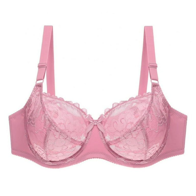  GHAKKE Full-Coverage Lace Bra Sexy Large Size Brasieres Women  Push Up Ultra-Thin Lingerie Transparent Underwear Top C D Cup (Color :  Pink, Size : 38/85D) : Clothing, Shoes & Jewelry