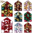 thumbnail image 2 of Adornos de bolas para árbol de Navidad 2025, 72 piezas, juego de decoración de bolas navideñas, bolas navideñas coloridas, decoración para árbol colgante irrompible, 2 of 5