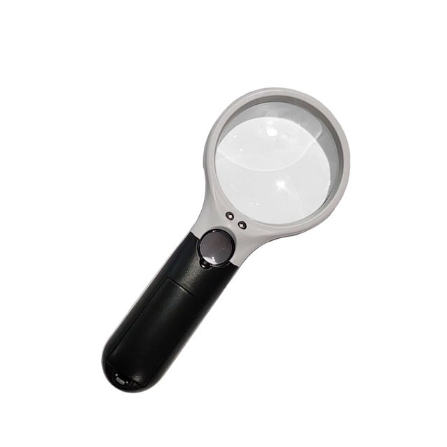 Scienceny 45X Handheld Magnifying Glass Portable Coin Detector Light Detection Observation Inspection Jewelry Magnifier with Type2 Scienceny GJ0371-00B