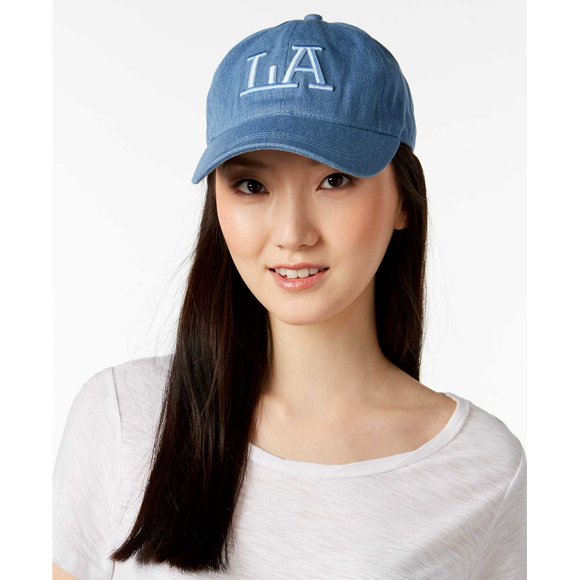August Hat Womens La Cotton Denim Baseball Cap (Denim Chambray, One Size)