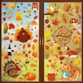 thumbnail image 3 of Self Autumn Window Stickers 6 8 Sheets Maple Leaf Turkey Squirrel Pvc Waterproof Decorative Clings For Windows, 3 of 9