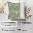 thumbnail image 2 of Ethan Taylor Botanical Throw Pillow Soft Cushion Cover 'William Morris Botanical Pattern II Botanicals Cottagecore' Classic Pattern Decorative Square Accent Pillow Case, 18x18 Inches, Green, Gray, 2 of 5