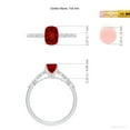thumbnail image 5 of ANGARA Cushion Rectangular Lab Grown Ruby Engagement Ring with Marquise Diamonds for Women in 14K White Gold (Size-7x5mm) | July Birthstone, Anniversary, Jewelry Gift for Women | Lab-Grown Ruby Ring, 5 of 8