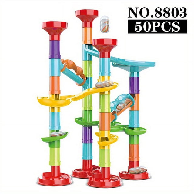 QJUHUNG Blocs de Construction Glissière à Boule de Piste