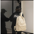 thumbnail image 3 of Mochila escolar ligera para mujeres y hombres, mochila informal de viaje para ordenador portátil, mochilas universitarias y secundarias, color beige, 3 of 5