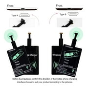 SPRING PARK Portable Sticky USB Type-C Qi Wireless Charging Receiver for iPhone Android