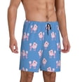 thumbnail image 2 of Rateoe Cute Poodle Dog Print Men's Lounge Shorts – Soft & Breathable Pajama Bottoms with Pockets, Elastic Waistband, Lightweight Sleepwear for Nightwear & Loungewear-Medium, 2 of 6