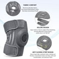 thumbnail image 2 of AOKESI Knee Brace for Women & Men, Adjustable Compression Knee Support with Side Stabilizers & Patella Gel Pad for Knee Pain Relief, ACL MCL Injury Recovery, Black/Gray, L-XXL, 2 of 7
