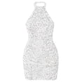 thumbnail image 6 of DHFJKG Sparkling Backless Bodycon Women Mini Dress Party Evening Gown Glitter Sequins Halter Slim Fit Sexy Date Dress Stylish Dresses, 6 of 6