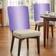 thumbnail image 4 of Ombre Chair Back Covers Set of 6, Violet Purple Gradient Stretch Dining Chair Back Slipcovers Removable Seat Cover for Kitchen Restaurant Hotel Cafe, 4 of 9