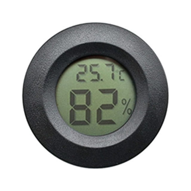 Methold Termómetro integrado Medidor de temperatura LCD Botón impermeable Medidor de Plástico Entrega rápida Accesorios para peceras Electrónica Negro